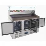 Polar CN267 Commercial Refrigerated Pizza & Salad Prep Counter - 368Ltr