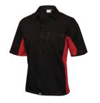 Chef Works A952 Cool Vent Unisex Black & Red Contrast Shirt