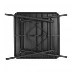 Bolero CS731 Slatted Square Steel Table Black 700mm