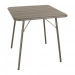 CS732 Bolero Slatted Square Steel Table Coffee 700mm