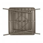 CS732 Bolero Slatted Square Steel Table Coffee 700mm