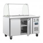 Polar U-Series Double Door Refrigerated Gastronorm Saladette Counter - CT393
