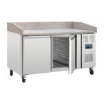 Polar CT424 U-Series Double Door Pizza Counter with Granite Top