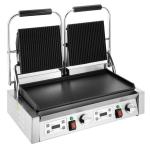 Buffalo CU612 Double Contact Grill Flat Base Ribbed Top Plate