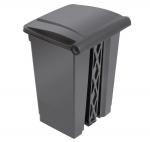 Jantex CW722 Black Kitchen Pedal Bin - 45Ltr