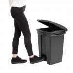 Jantex CW722 Black Kitchen Pedal Bin - 45Ltr