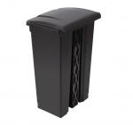 Jantex CW724 kitchen pedal bin black 87Ltr.