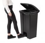 Jantex CW724 kitchen pedal bin black 87Ltr.