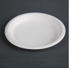 Fiesta Green CW905 Compostable Bagasse Plates Round 179mm (Pack of 50)