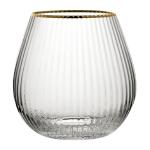Utopia Hayworth Stemless Gin Gold Rim Glasses 650ml (Pack of 6) - CZ044