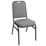 Bolero DA602 Square Back Banquet Chairs Black & Grey (Pack of 4)