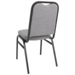 Bolero DA602 Square Back Banquet Chairs Black & Grey (Pack of 4)