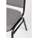 Bolero DA602 Square Back Banquet Chairs Black & Grey (Pack of 4)