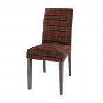 Bolero Dale Dining Chairs Claret Tartan (Pack of 2)  DB988