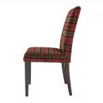 Bolero Dale Dining Chairs Claret Tartan (Pack of 2)  DB988