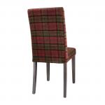 Bolero Dale Dining Chairs Claret Tartan (Pack of 2)  DB988