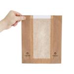 Fiesta DC875 Compostable Food Bags with Glassine Windows (Pack of 1000)