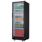 Essentials Upright Display Fridge Black 346Ltr - DG280