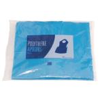 Disposable A305 Polythene Bib Aprons 14.5 Micron Blue (Pack of 100)