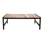 Bolero Steel and Acacia Low Coffee Table