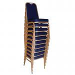 Bolero DL015 Squared Back Banquet Chair Blue (Pack of 4)