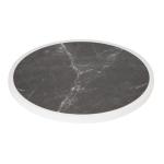 Bolero Fibre Glass Round Table Top Dark Granite Effect