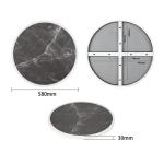 Bolero Fibre Glass Round Table Top Dark Granite Effect