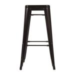 Bolero DL881 Bistro Steel High Stool Black