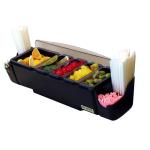 San Jamar BD4005S 5-Compartment Dome Garnish Centre with Snap-On Caddies