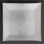 DM363 Olympia Square Glass Plates Frosted White 205mm- Box of 6