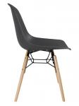 Bolero DM841 PP Moulded Side Chair Charcoal with Spindle Legs 