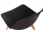 Bolero DM841 PP Moulded Side Chair Charcoal with Spindle Legs 