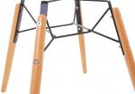 Bolero DM841 PP Moulded Side Chair Charcoal with Spindle Legs 