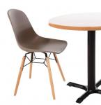 Bolero DM842 PP Moulded Side Chair Coffee with Spindle Legs 