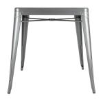 Bolero DM904 Bistro Square Steel Table Gun Metal 668mm (Single)