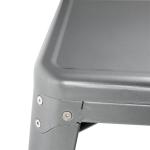 Bolero DM904 Bistro Square Steel Table Gun Metal 668mm (Single)