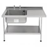 KWC DVS 1500mm Single Bowl with Right Hand Drainer - Self-Assembled.