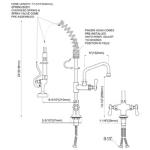 Die-Pat Mini Monobloc Pre-Rinse Faucet Assembly with Add on Faucet DP50MN‐2