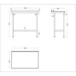 Vogue DR022 Stainless Steel Wall Table with Upstand 1200mm