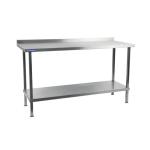 Vogue DR024 Stainless Steel Wall Table with Upstand 1800mm