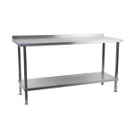 Vogue Stainless Steel Wall Tables with Upstand 700mm Depth