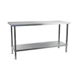 Vogue DR053 Stainless Steel Centre Table with Undershelf 2100mm
