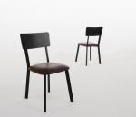 Bolero DR301 Metal & PU Side Chair Vintage Mocha (Pack of 4)