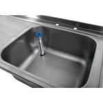 Vogue DR385 Fully Assembled Stainless Steel Left Hand Drainer 1500mm