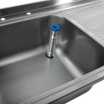 Vogue DR388 Fully Assembled Stainless Steel Sink Right Hand Drainer 1200mm