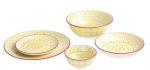 Olympia fresca flat bowls yellow 195mm- pack of 6