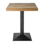 Bolero DR821 Pre-Drilled Square Tabletop Urban Dark 600mm