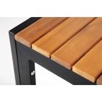 Bolero DS152 Square Steel and Acacia Table 800mm