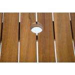 Bolero DS152 Square Steel and Acacia Table 800mm