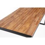 Bolero DS157 Acacia Wood and Steel Rectangular Industrial Table 1800mm